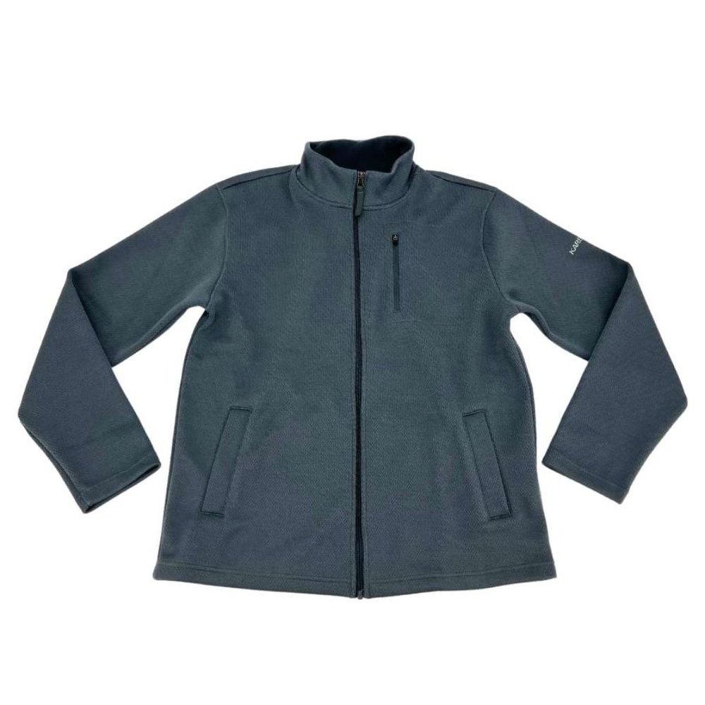 Karbon | Men's Zip Up Sweater | Grey | Size Medium